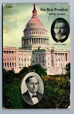 1908 RARE WILLIAM JENNINGS BRYAN PRESIDENTIAL CAMPAIGN VP KERN TAFT Postcard PS picture