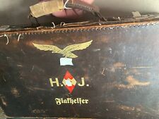 Ww2 German H.J.child Suitcase With Flakhelper Painted On Cover. picture