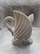 Vintage White Swan Vase Planter Art Pottery 1960’s picture