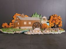 VTG Burwood Products 2426 Wall Hanging 1980 Grist Mill Water Wheel Autumn Scene picture