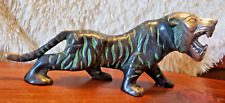 Vintage Brass  Bengal Tiger/Wildcat Statue 14