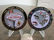 USAF Nellis AFB Las Vegas Home Of The Fighter Pilot F15 F16 F22 Challenge Coin  picture