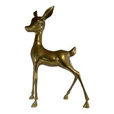 Extra Large Mid Century Modern Hollywood Regency Brass Deer Sculpture Bambi 27