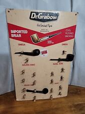 Vintage RARE dr grabow pipe ADVERTISING display w/ (3) Smoker Pipes picture
