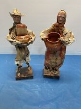 Pair of Mexican Folk Art Vintage Paper Mache, Old Man and Woman picture