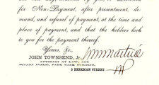 1861 CIVIL WAR ERA JOHN TOWNSEND JR NEW YORK ATTORNEY NON-PAYMENT DEMAND Z4083 picture