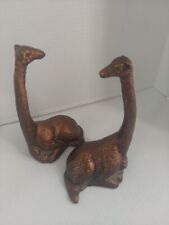 Vintage Hubley Cast Iron Bookends Giraffe   Art Statue 9