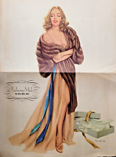 Ben Hur Baz Enchanting Minks Vtg 1940s Esquire Art GGA Pinup Girl picture