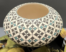 Mata Ortiz Pottery Juana Ledezma Paquime Geometric Bowl Olla Pot Mexico Ceramics picture