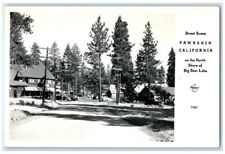 c1940's Street Scene Big Bear Lake Frashers Fawnskin CA RPPC Photo Postcard picture