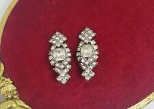 Clear rhinestone Clip on earrings glamorous bridal picture