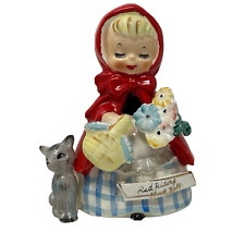 Vintage Artmark LITTLE RED RIDING HOOD Bell Figurine Nursery Rhyme Story Japan picture