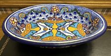 Talavera Mexican Pottery Blue Serving Dish picture