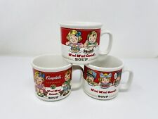 Vintage Campbell’s Soup Kid Westwood Lot of 3 Ceramic Mugs M’m M’m Good 1993 picture