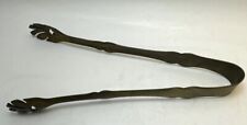 Vintage Solid Brass Art Deco Tongs: 6.75” Long picture