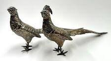 Vintage Silver Plated Pheasant Pair Weidlich Bros 2275 WB MFG CO picture