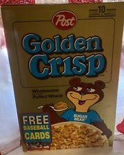 1992 Post Golden Crisp Cereal Box Sugar Bear-Baseball Card promo Assembled EX + picture