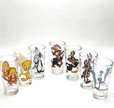 LOONEY TUNES 1973 Pepsi Glass Lot Set of 7 VINTAGE Collector Series WARNER BROS picture