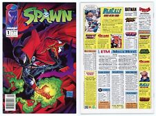 Spawn #1 (NM- 9.2) NEWSSTAND 1st app Spawn Sam & Twitch McFarlane 1992 Image picture
