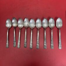 1939 NEW YORK WORLD'S FAIR Lot Of 9 souvenir spoons WM.ROGERS MFG CO SILVERPLATE picture