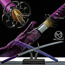 Noble Purple Authentic Japanese Sword Samurai Katana T10 CarbonSteel Sharp Blade picture