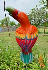 XLg Talavera Toucan Parrot Bird Animal Ceramic Mexican Pottery Hanging Patio 16