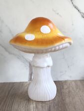 EXCLUSIVE CRACKER BARREL Orange Mushroom Blow Mold 16” Battery Operated NWT picture