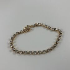 Vintage AVON Goldtone Small RHINESTONE Tennis Bracelet picture