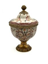 Ornate Decorative Porcelain and Bronze Urn with Lid Decorative picture