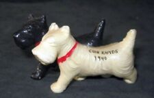 1940 Coon Rapids Iowa Souvenir Pair Scottie Dogs conjoined Hard Plastic picture