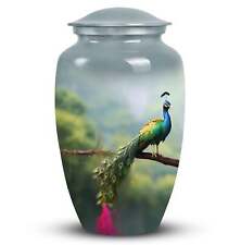 Peacock Urn: Sacred Resting Place for Adult Male and Female Ashes picture