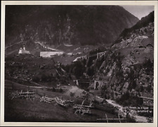 Switzerland, Wassen, The Three Gotthard Lines Vintage Photomechanical Print Pho picture