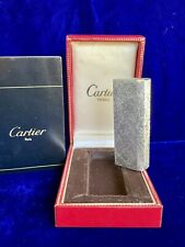 Rare Cartier Lighter Silver Super Mint Condition Full Works 1 Year Warranty Box picture