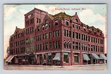 Ashland WI-Wisconsin, Knight Hotel, Advertising, Vintage Souvenir Postcard picture