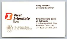 Vintage Business Card First Interstate Bank Pomona California Abeleda  picture