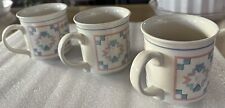 Set Of 3 Otagiri Coffee Cup Mug Tea - Figi Graphics Japan Pastel Southwest Aztec picture