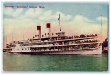 View Of Steamer Ship S. S. Tashmoo Detroit Michigan MI Antique Unposted Postcard picture