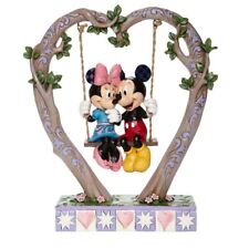 Jim Shore Disney Traditions Mickey & Minnie on Swing Figurine 6007961 picture