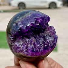 162G Natural Uruguayan Amethyst Quartz crystal open smile ball therapy picture