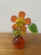 Vintage Lucite Smiley Flower Sculpture  picture