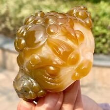 205G  Natural Agate Toad Hand Carved Quartz Crystal Reiki healing picture