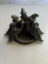 The Tudor Mint Crystal Ball Stand: Sitting Wizards (w/  4” crystal ball) VINTAGE picture