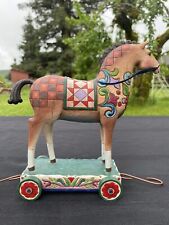 2007 Jim Shore Painted Pony  On Cart. Farmhouse Decor picture