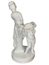 French Bisque Porcelian Goddess & Cherub Figurine Made In France picture