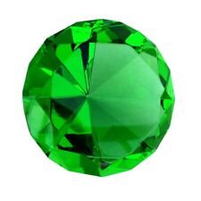 Big 60mm Emerald Green 60 mm Cut Glass Crystal Giant Diamond Jewel Paperweight picture