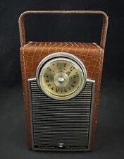 Vintage RCA Victor Deluxe Transistor Radio w/ Alligator Embossed Leather Cover picture