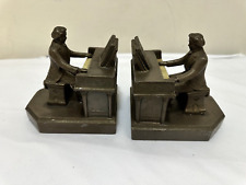 Vintage 1932 Beethoven Piano Bookends - JRVHL J. RUHL  J.B. HIRSCH Pianist Music picture