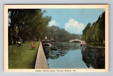 Toronto Ontario Canada, Centre Island, Lagoon, Antique Vintage Souvenir Postcard picture
