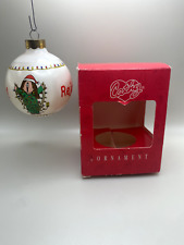 Cathy Rejoice Hallmark Holiday Christmas Ornament 1993 Glass Ball Vintage picture