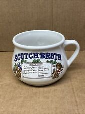 Vintage Scotch Broth Recipe Soup Bowl Cup Mug With Handle EUC picture
